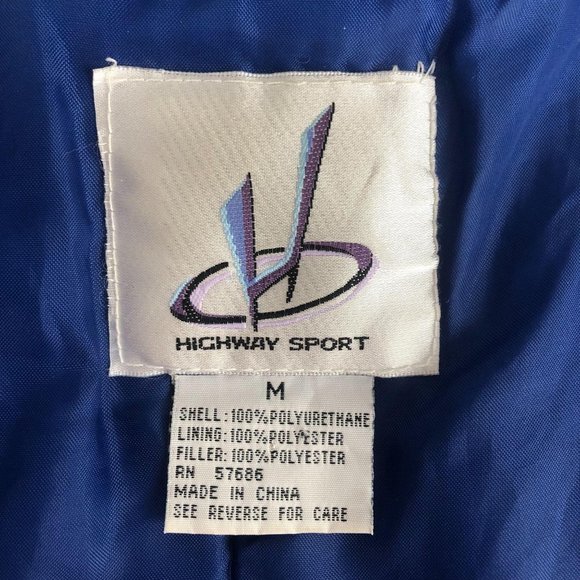 Highway Sport VTG Women's Size Medium Blue Full Zip Vest Sleeveless Pockets - Picture 8 of 9